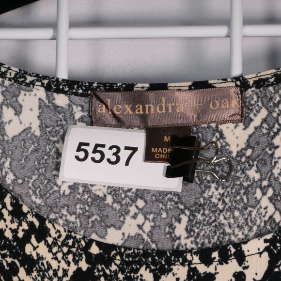 Alexandra Oak Dress Womens Medium Gray Ombre Snake Sheath Stretch Boho Slinky - Picture 7 of 7